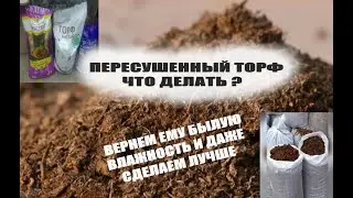 Купили пересушенный торф для рассады,что делать?Как быстро смочить пересушенный торф