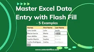 Master Excel Data Entry with Flash Fill –with 5 Examples