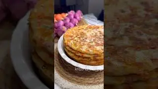 Лепешки 🍕 без замеса и раскатки тестаКак вам рецепт? Будете пробовать? #рек #рекомендации