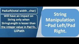 UiPath - String Manipulation Function - PadLeft/PadRight