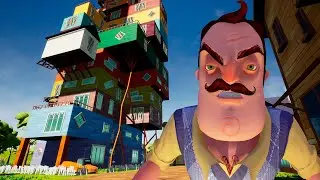 ШОУ ПРИВЕТ СОСЕД!СОСЕД ЗАКОЛОТИЛ ДВЕРЬ В ТАМБУРЕ!ИГРА HELLO NEIGHBOR ПРОХОЖДЕНИЕ МОД A LONG WAY DOWN