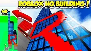 BUILDING THE ROBLOX HQ IN BUILDING SIMULATOR!! *INSANELY HUGE* (Roblox)