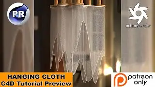 Hanging Cloth (Cinema 4D - Patreon Tutorial - Preview)