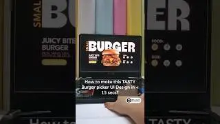 How to make this TASTY 🤤 🍔 Burger options menu UI Design in less than 15 secs! #ui #trending #shorts