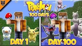 I Spent 100 Days in Minecraft PIXELMON!