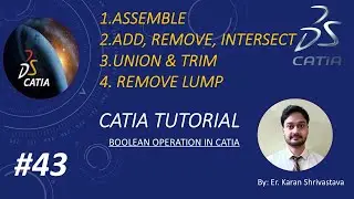 43. How to use Boolean Operation in Catia