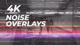 4K Noise and Glitch Overlays Footages Pack