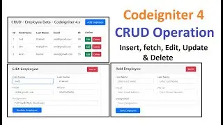 Codeigniter 4 CRUD Operation | CRUD Application in Codeigniter 4