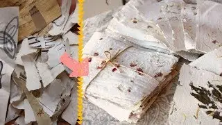 Haz PAPEL ARTESANAL PRECIOSO con PAPEL USADO || Como reciclar papel fácilmente en casa