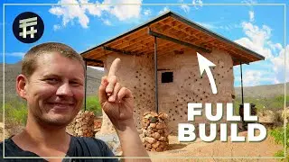 How To Install An Earth Bag Hyper Adobe Tiny Home Roof: Documentary Timelapse