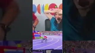 Paralympic commentator watches husband clasp gold in 800m wheelchair racing #shorts