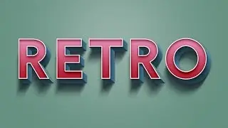 Retro Text Effect Adobe Photoshop Tutorial