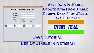 Java Swing (GUI) Use of JTable from JTextFields - Study Viral