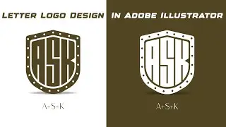 ASK Letter Logo Design In Illustrator 