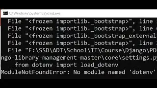 No module named 'dotenv' | from dotenv import load_dotenv ModuleNotFoundError   | Aryadrj | IT