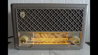 Philips vintage broadcast receiver model BX200U - restoration and improvements