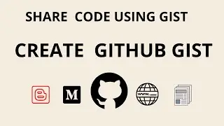 Create Github Gist | Add github gist on medium, blogs, websites | How to share code using gist