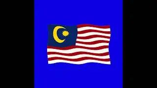 Malaysia 2d flag  green screen flag animation