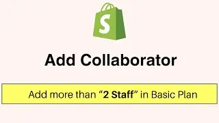 How to Add a Collaborator on Shopify [2024] Add More than 2 Staff