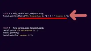 You shouldn't add Strings in Serial.print() on Arduino
