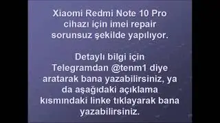 Xiaomi Redmi Note 10 Pro İmei Repair (İmei Atma) - Sorunsuz Çözüldü