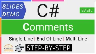 MASTER C# Comments | Single Line, Multiline, End of Line Comments in C# | Coding for Beginners