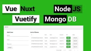 MEVN Full Stack CRUD Application | Vue | Nuxt | MongoDB | Express | Node | Babel | Vuetify