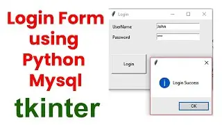 Login form tkinter Python Mysql