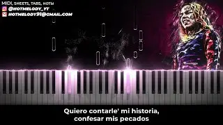 6ix9ine - Bori feat. Lenier - piano karaoke instrumental cover