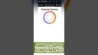 Animated Snipper using Html and CSS 