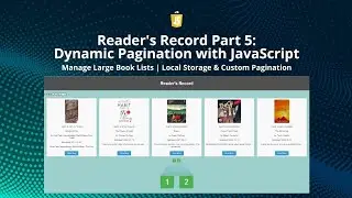 Display Books with Pagination & Images from Local Storage | Reader's Record Part 5