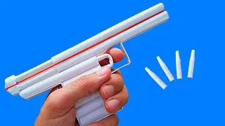 how to make paper gun easy and fast that shoots