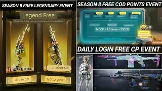 Season 8 New Free Legendary Weapons | Free Cod points Events/Confirm Collaboration Free Rewards Codm