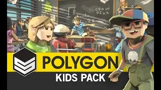 Polygon Kids Pack - (Trailer) 3D Low Poly Art for Games by 