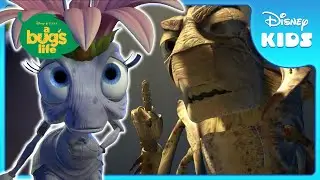 👑 Princess Faces Hopper! | A Bug's Life | Disney Kids