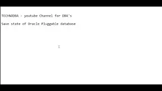 save state of oracle pluggable database latest(PDB)