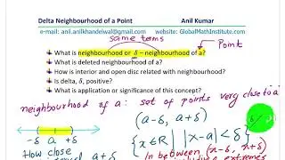 Delta Neighbourhood Deleted Neighbourhood of a Point in Real Numbers