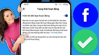 Cách tắt trạng thái hoạt động của bạn trên Facebook -2024