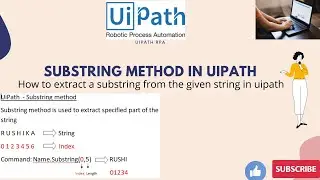 UiPath RPA - Extract Substring of a string || get Substring of a String || Data Manipulation