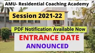 AMU RCA entrance date announced | amu rca notification available 2021-22