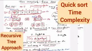 Lec46: Quick Sort Time Complexity