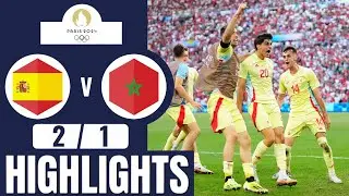 Spain vs Morocco | 2-1 | Mens Football | Paris 2024 Highlights | spain vs morocco olympics