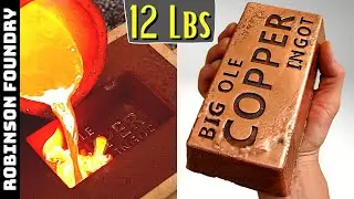 Melting copper at home - Huge copper ingot - 