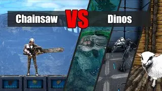 Chainsaw vs dinos | Melee human farming method tips and tricks | ARK Survival Evolved