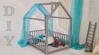 DIY - How to Make wooden House Bed for Kids. Kids Bed from Wood Under $50