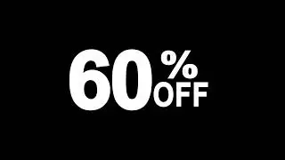 60% Precent Off Glitch Effect Text Digital TV Distortion 4K Loop Animation