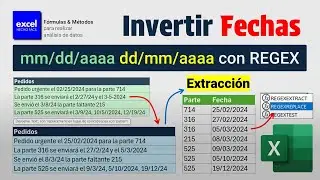 Invertir o Cambiar la Posición de una Fecha con una Expresión Regular (REGEX) en Excel