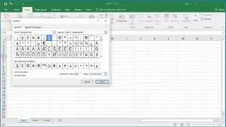 How to Insert Special Characters in to a Cell in Excel 2016