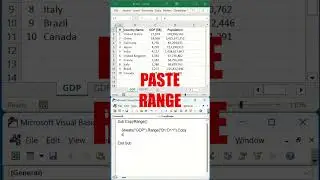 Copy Range with Excel VBA #shorts