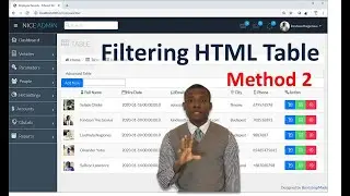 Filtering HTML Table Data Using JavaScript and Thymeleaf and Spring Boot -  Method 2 (step by step)
